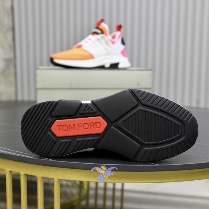 Tom Ford Nylon Mesh Jago Matala-Top Sneaker Vuonna Orange15