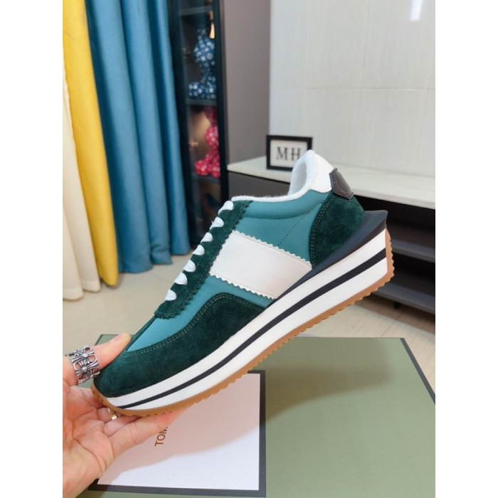 Tom Ford Mokka Tekninen Kangas James Sneaker Sininen Vihreä 051