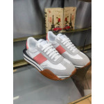 Tom Ford Mokka Tekninen Kangas James Sneaker Harmaa/Vaaleanpunainen 042