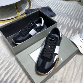 Tom Ford Mokka Eco-Ystävällinen Materiaali James Sneaker Musta/Valkoinen