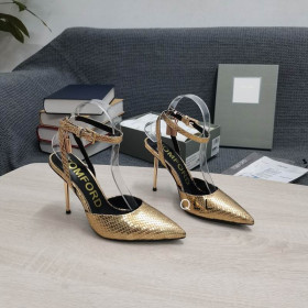 Tom Ford Käärme Kuvio Lukko Huomautti Toe Pumput Kulta