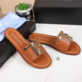Tom Ford Nahka TF-Logo Taulu Dia Ruskea