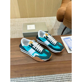 Tom Ford Mokka Tekninen Kangas James Sneaker Sininen 021