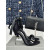 Tom Ford 10cm Silkki Satiini Solki Ontto Strap Sandal Musta