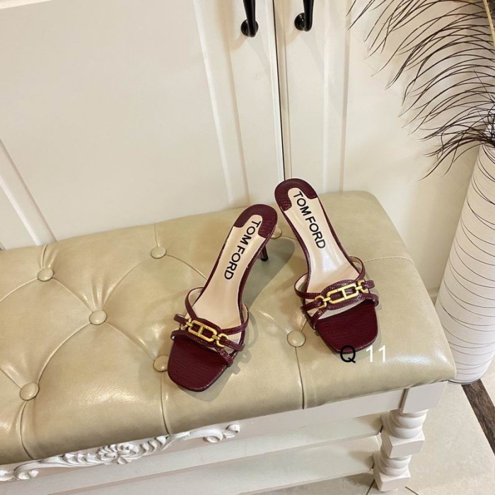 Tom Ford 6,5 cm de Lézard Mi Talon Glisser Dans Claret