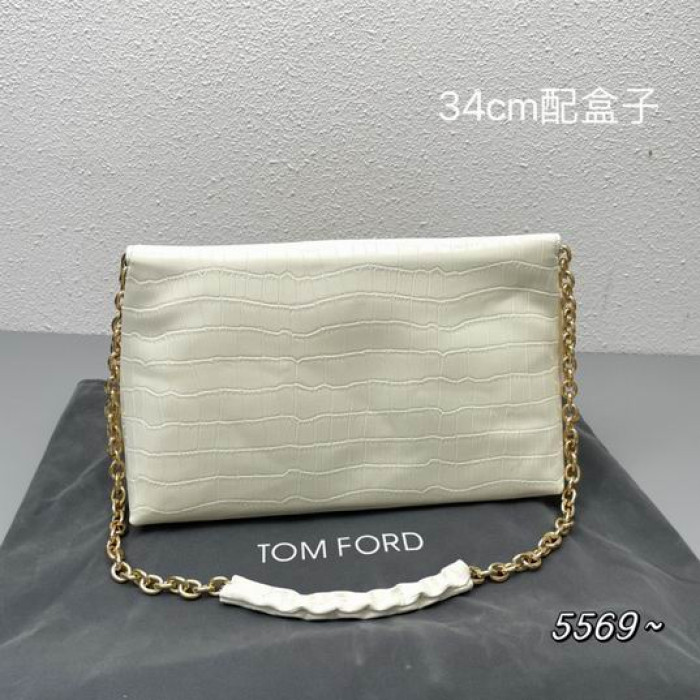 Tom Ford Womens Crocodile Sac À Bandoulière En Blanc