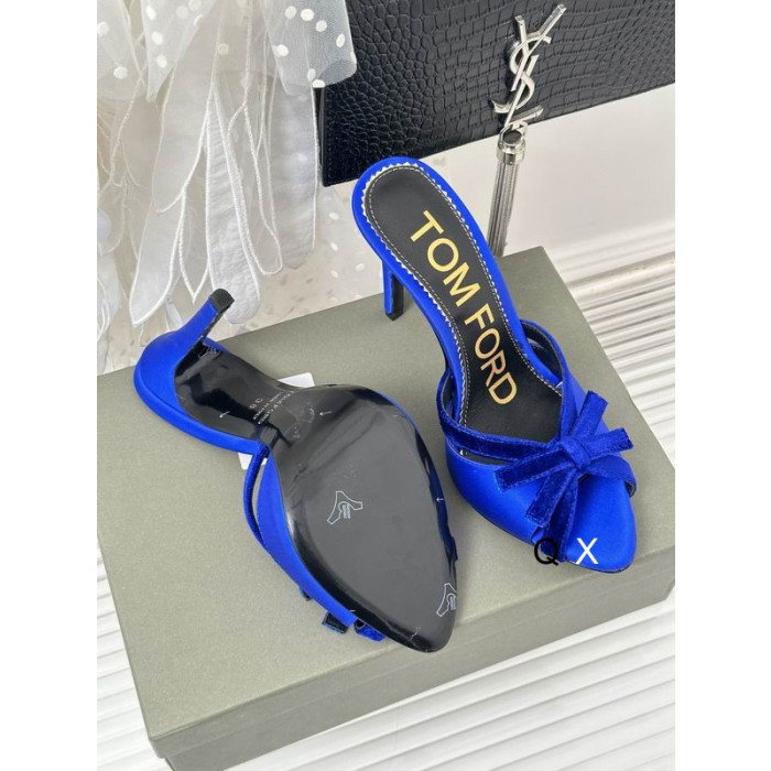Tom Ford 10.5 cm Velours Arc Diapositive En Bleu