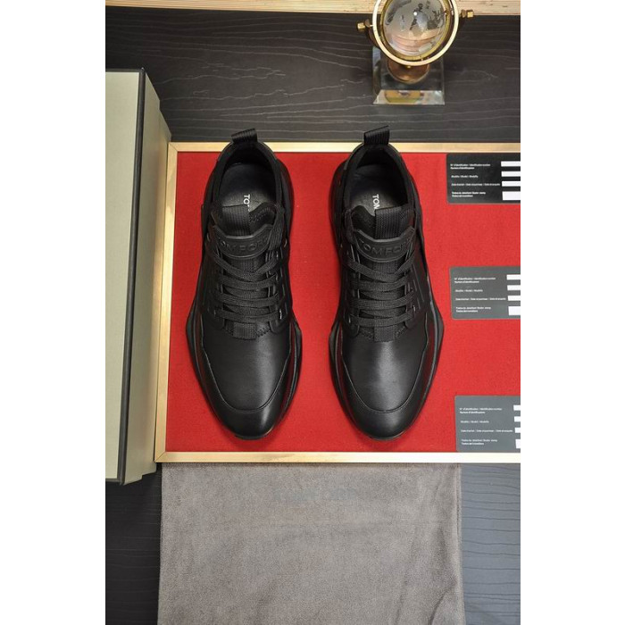 Tom Ford Cuir Jago Sneaker En Noir