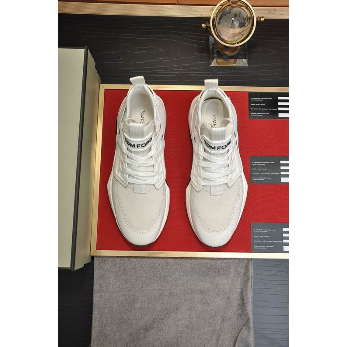 Tom Ford Néoprène Daim Jago Sneaker En Blanc
