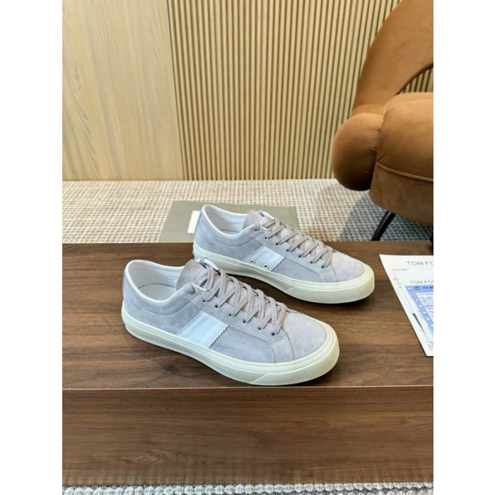 Tom Ford Suede Cambridge Baskets Gris 014