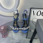 Tom Ford 10.5 cm de Chaîne de Sandales de Cuir En Bleu