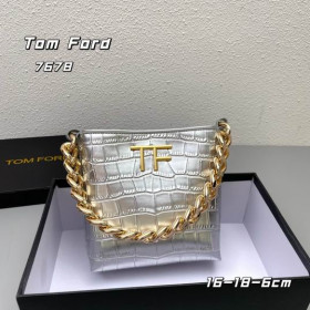 Tom Ford Épaisseur De La Chaîne D'Motif Crocodile Sous Les Aisselles Sac En Argent