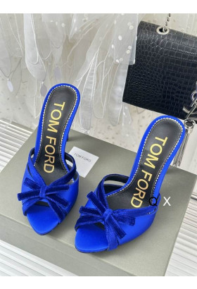 Tom Ford 10.5 cm Velours Arc Diapositive En Bleu