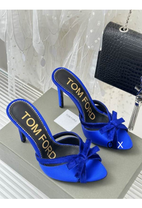 Tom Ford 10.5 cm Velours Arc Diapositive En Bleu