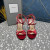 Tom Ford 10.5 cm Velours Ida Sandale Rouge