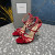 Tom Ford 10.5 cm Velours Ida Sandale Rouge
