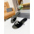Tom Ford Femme Velours TF Logo Plat de Diapositives En Noir