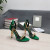 Tom Ford Cuir Chaîne De Métal Pointu Sandale En Vert