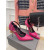 Tom Ford Motif Crocodile Cadenas Cheville Enveloppe A Souligné Toe Pompes En Rose
