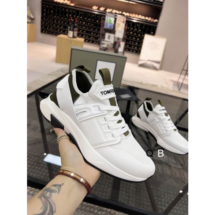 Tom Ford Nylon-Mesh, Jago, Low-Top Sneaker In White10