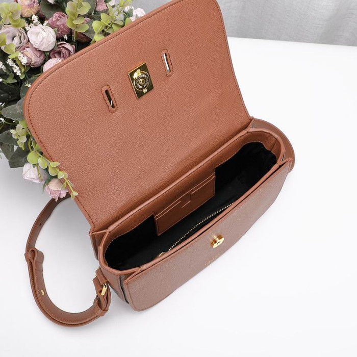 Tom Ford Damen Texturierten-Leder-Mini-Umhängetasche In Braun