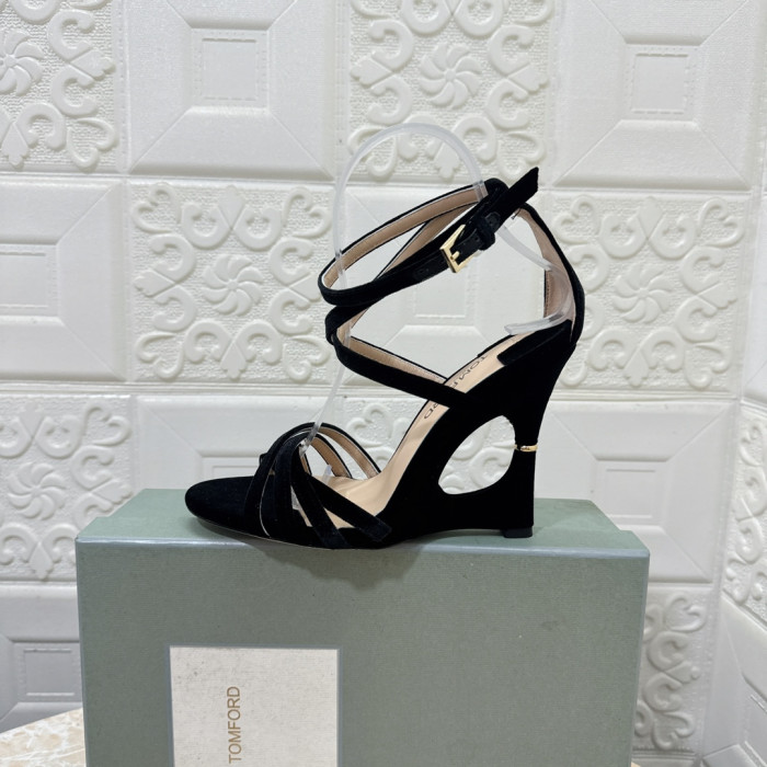 Tom Ford 10,5 cm Riemchen High Heel Sandale In Schwarz