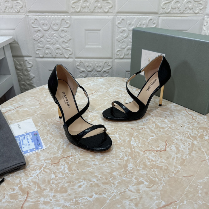 Tom Ford 10,5 cm Krokodil High Heel Sandale In Schwarz