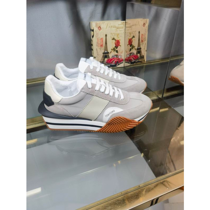 Tom Ford Wildleder Technische Gewebe-James Sneaker In Grau 041