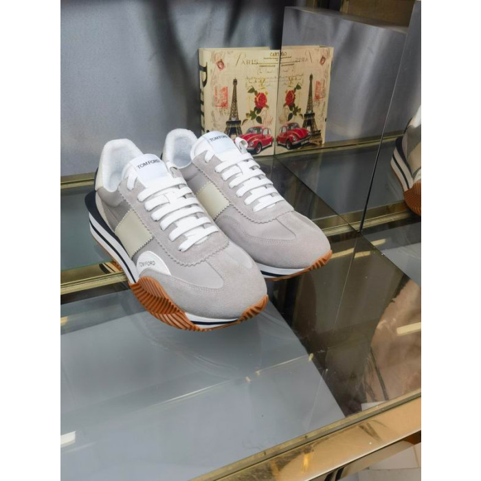 Tom Ford Wildleder Technische Gewebe-James Sneaker In Grau 041