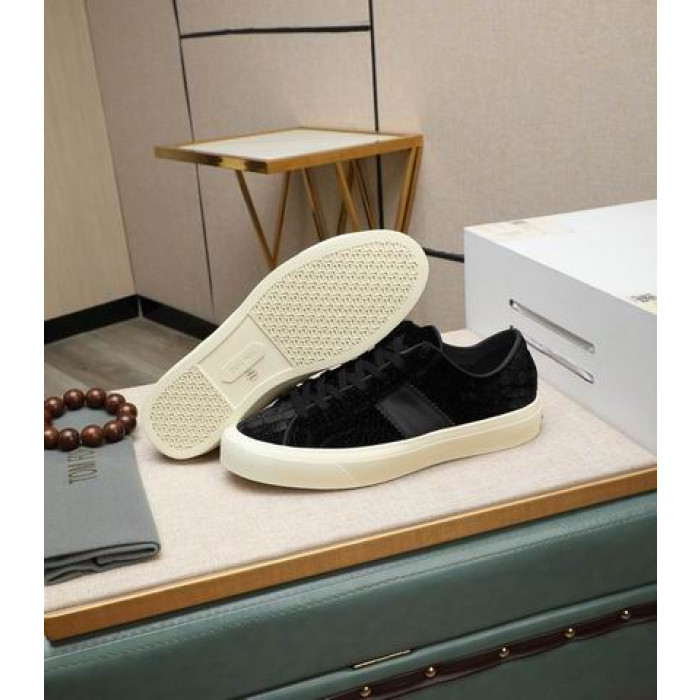 Tom Ford Suede Cambridge Sneakers In Schwarz 003