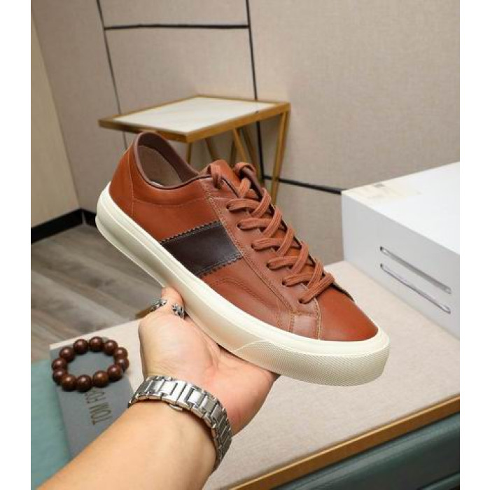 Tom Ford Suede Cambridge Sneakers In Braun 006