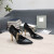 Tom Ford Leder Metall Kette Spitz High Heels In Schwarz
