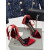 Tom Ford 10cm Seide Satin Hollow Strap Sandal In Weinrot