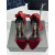Tom Ford 10cm Seide Satin Hollow Strap Sandal In Weinrot