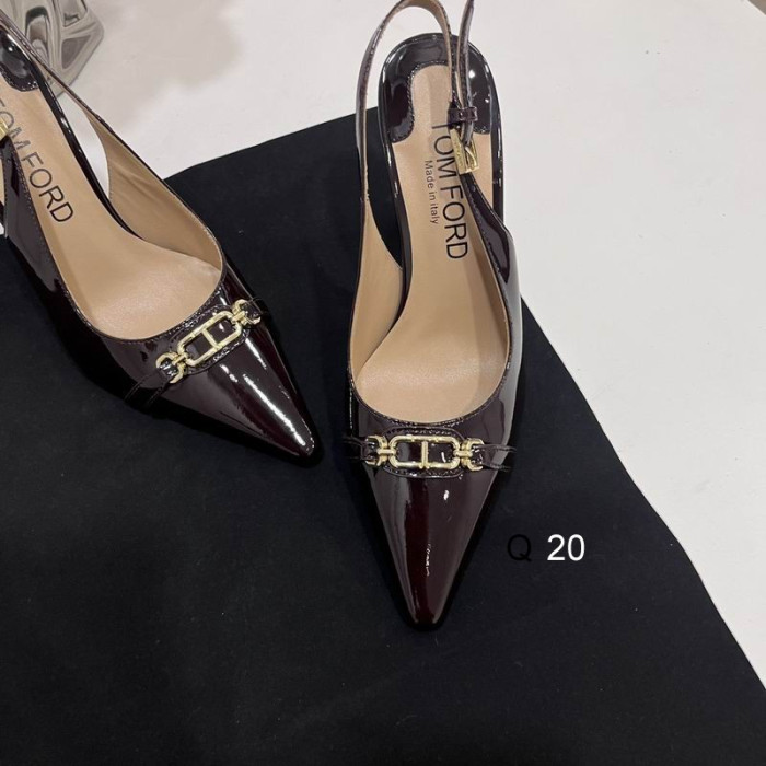 Tom Ford 10cm λουστρίνι Whitney Slingback Σε Σκούρο Καφέ