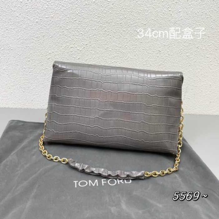 Των Γυναικών Του Tom Ford Κροκόδειλος Τσάντα Ώμου Σε Γκρι