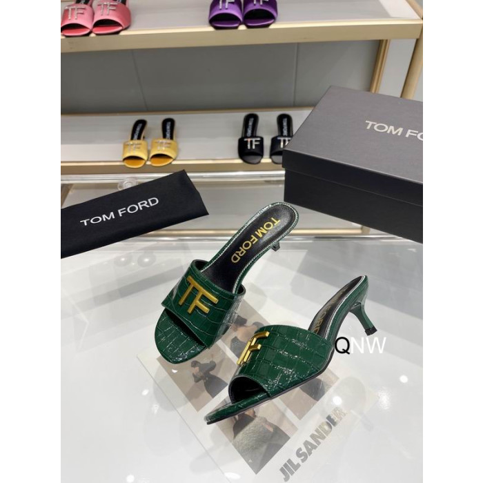 Tom Ford 4.5 cm Κροκόδειλος TF Λογότυπο Διαφάνεια Σε Πράσινο