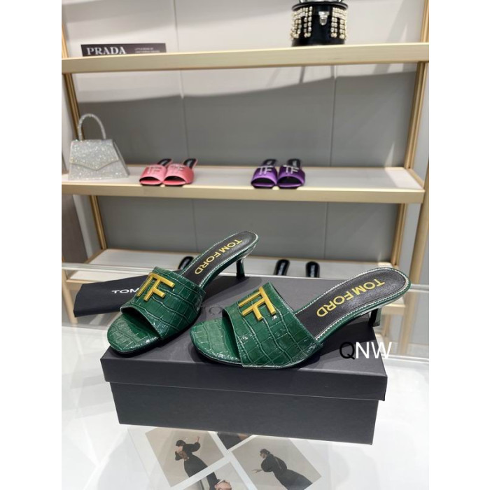 Tom Ford 4.5 cm Κροκόδειλος TF Λογότυπο Διαφάνεια Σε Πράσινο