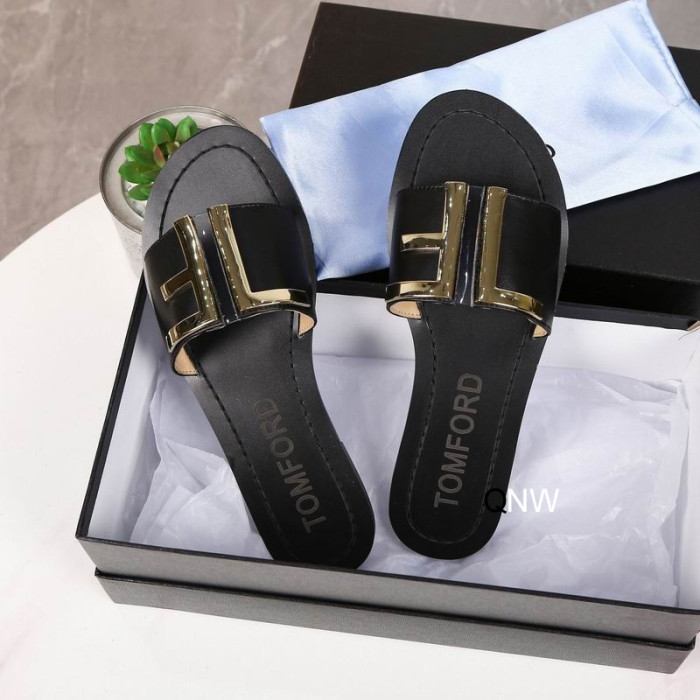 Tom Ford Δέρματος TF Λογότυπο Επίπεδη φωτογραφική Διαφάνεια Σε Μαύρο